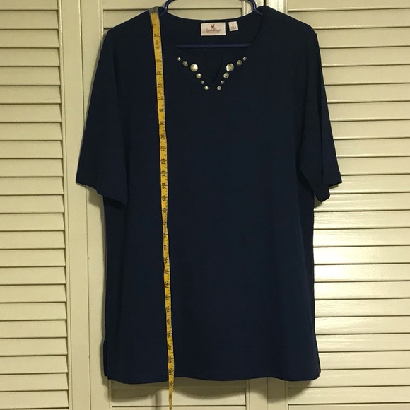 Quacker Factory Rhinestone Top - Picture 2 of 5